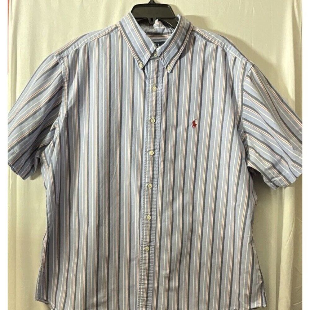 Ralph Lauren Shirt Mens Striped Short Sleeve Classic Fit - Size XXL